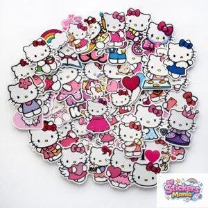 Pack 50 Stickers Hello Kitty – Papel Fotográfico Brillante