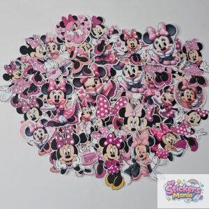 Pack 50 Stickers Minnie – Papel Fotográfico Brillante